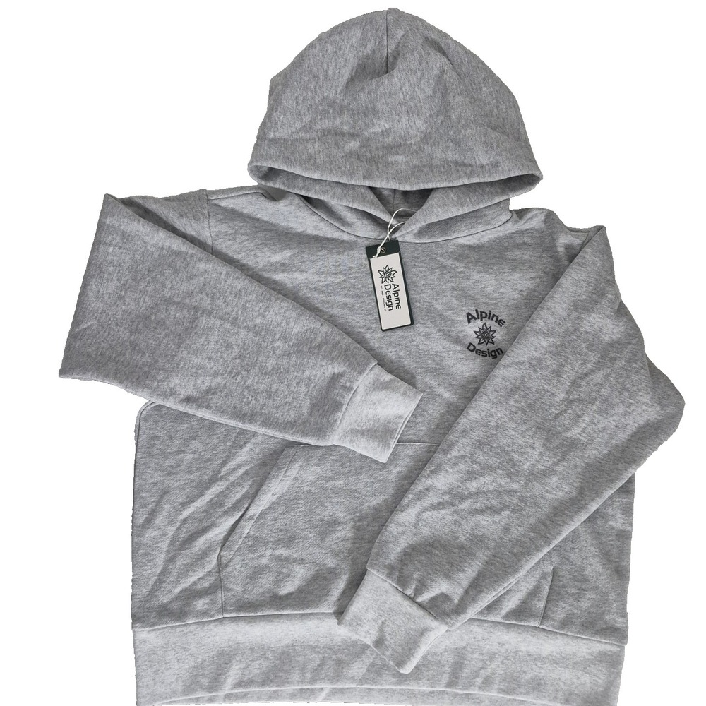Alpine Design  Hike Hoodie Womens M Gray Heather Pre-Washed Pullover NEW